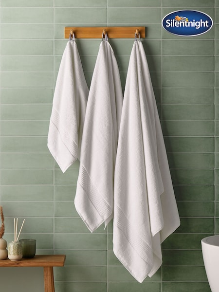 Silentnight 6 Pack White Luxury Waffle Cotton Towel Bales (H30153) | £70