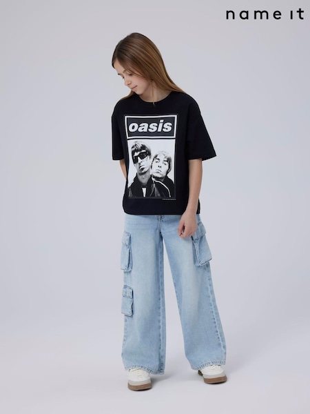 Name It Black Kids Oasis Licenced Short Sleeve T-Shirt (H30177) | £19