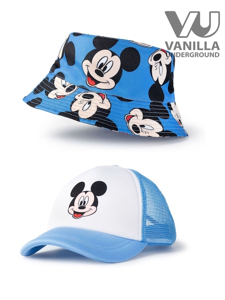 Vanilla Underground Blue Boys Disney Bucket Hat and Cap Set (H30244) | £18