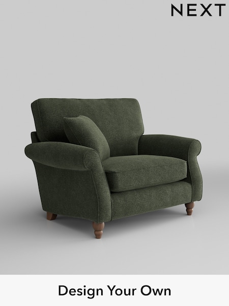 Boucle Chenille/Dark Moss Green Ashford (H30263) | £975