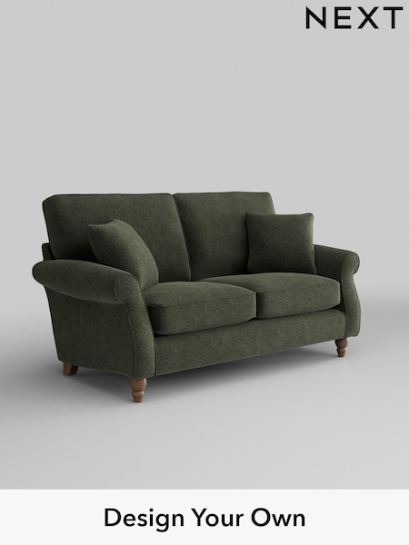 Boucle Chenille/Dark Moss Green Ashford (H30263) | £1,275