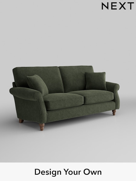 Boucle Chenille/Dark Moss Green Ashford (H30263) | £1,375