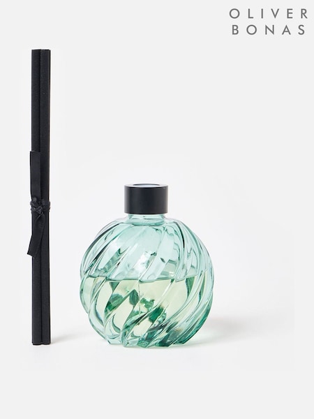 Oliver Bonas Green Aspen Fern Leaf & Wild Mint Swirl Diffuser (H30284) | £30