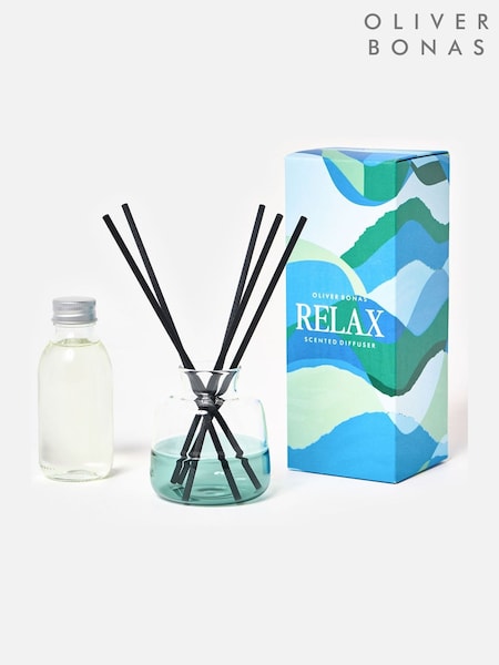 Oliver Bonas Green Rae Jasmine & Cedarwood Relax Reed Diffuser (H30287) | £29