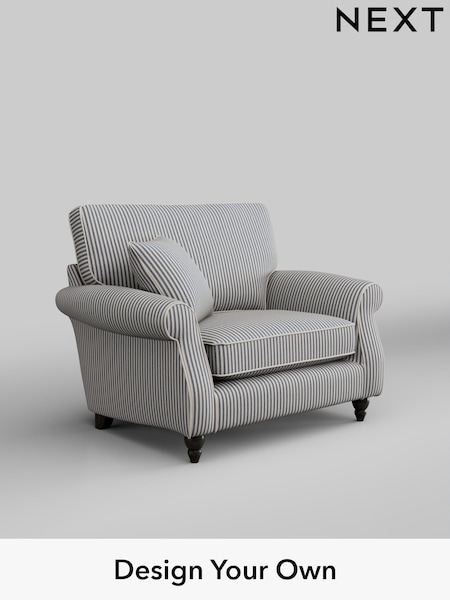 Chenille Stripe/Slate Blue Ashford (H30747) | £975