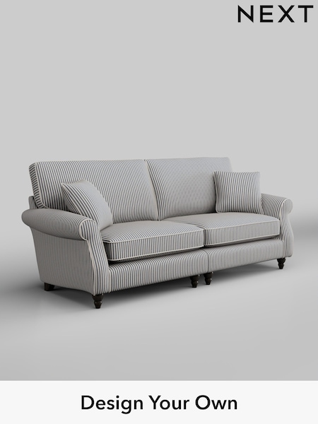 Chenille Stripe/Slate Blue Ashford (H30747) | £1,550