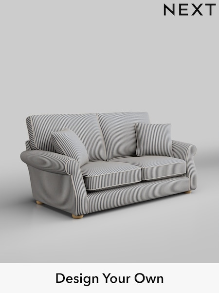 Chenille Stripe/Slate Blue Ashford (H30747) | £1,550