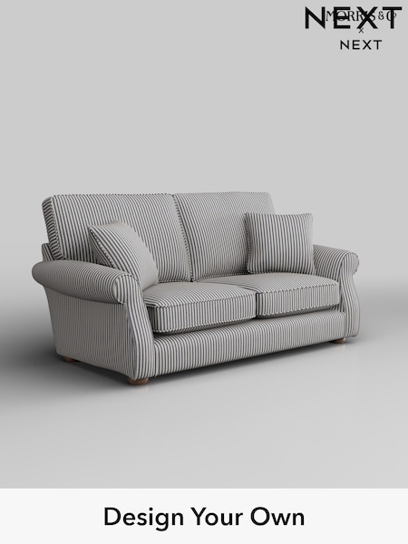 Chenille Stripe/Slate Blue Ashford (H30747) | £1,550