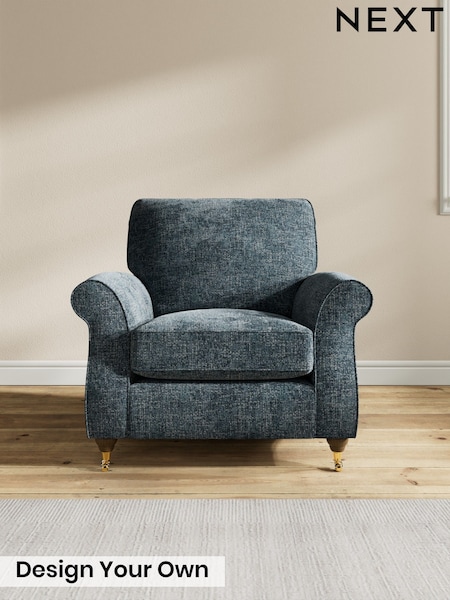 Chunky Chenille/Dark Navy Blue Ashford (H30759) | £875