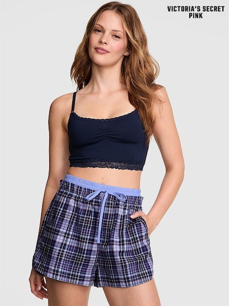 Victoria's Secret PINK Noir Navy Blue Boyfriend Pyjama Bottoms (H30809) | £29