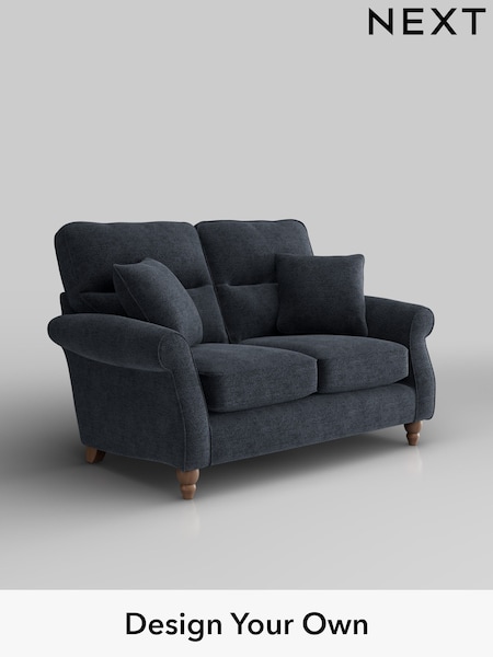 Boucle Chenille/Dark Slate Blue Ashford Highback (H30833) | £1,225