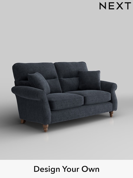 Boucle Chenille/Dark Slate Blue Ashford Highback (H30833) | £1,325