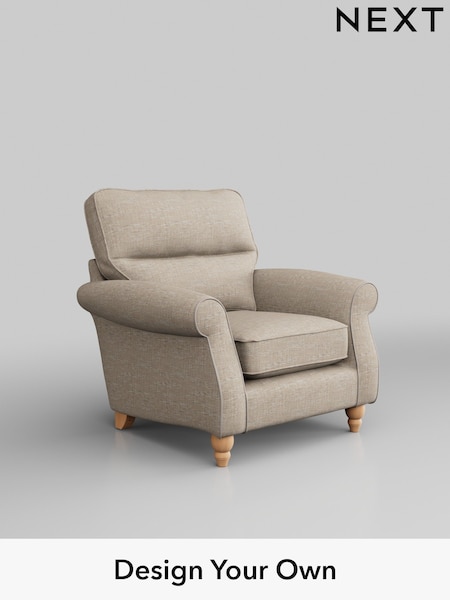 Boucle Weave Easy Clean/Dark Natural Ashford Highback (H30851) | £825