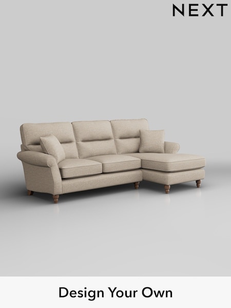 Boucle Weave Easy Clean/Dark Natural Ashford Highback (H30851) | £1,925