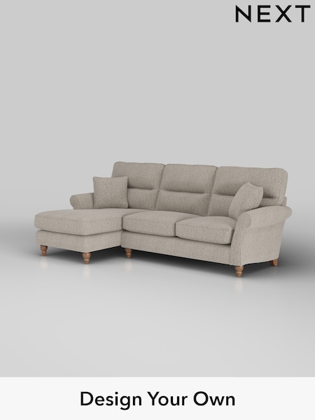 Chunky Boucle Easy Clean/Dove Ashford Highback (H30852) | £2,050