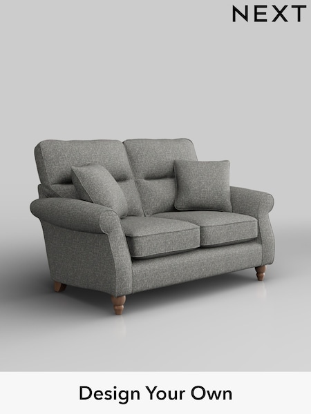 Chunky Boucle Easy Clean/Mid Grey Ashford Highback (H30853) | £1,225