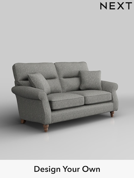 Chunky Boucle Easy Clean/Mid Grey Ashford Highback (H30853) | £1,325