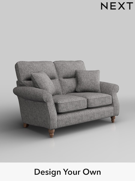 Chunky Boucle Easy Clean/Light Grey Ashford Highback (H30869) | £1,225