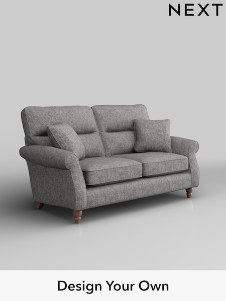 Chunky Boucle Easy Clean/Light Grey Ashford Highback (H30869) | £1,325
