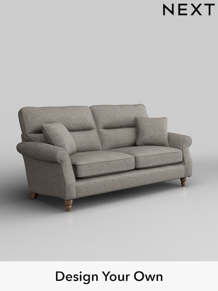 Boucle Weave Easy Clean/Light Dove Grey Ashford Highback (H30872) | £1,325