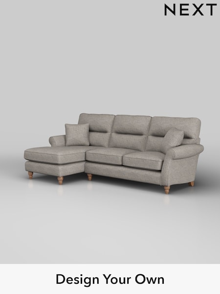 Boucle Weave Easy Clean/Light Dove Grey Ashford Highback (H30872) | £1,925