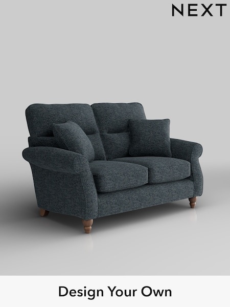 Chunky Chenille/Dark Navy Blue Ashford Highback (H30879) | £1,225