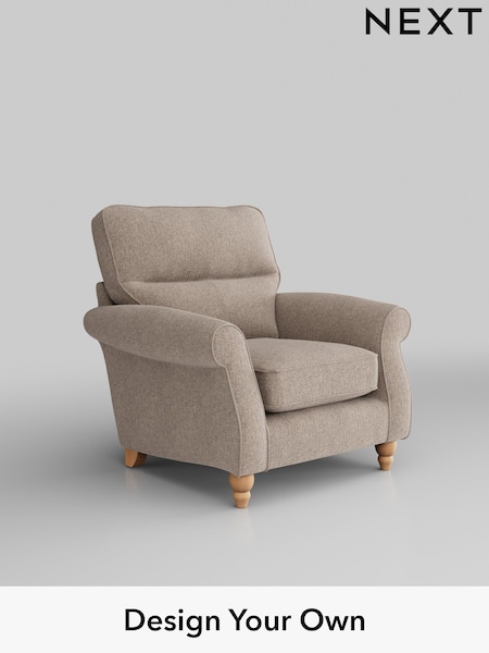 Chunky Chenille/Light Dove Ashford Highback (H30881) | £925