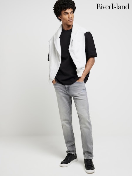 River Island Grey Slim Fit Stretch Jeans (H30888) | £40
