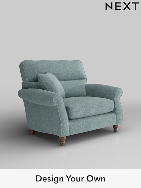 Chunky Chenille/Light Teal Green Ashford Highback (H30891) | £1,025