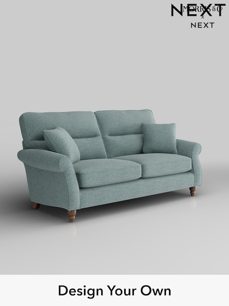 Chunky Chenille/Light Teal Green Ashford Highback (H30891) | £1,425