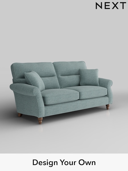 Chunky Chenille/Light Teal Green Ashford Highback (H30891) | £1,425