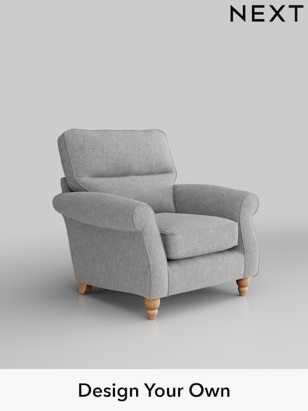 Chunky Chenille/Light Grey Ashford Highback (H30893) | £925