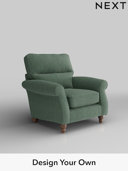Chunky Texture/Mid Forest Green Ashford Highback (H30913) | £925