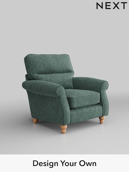 Cotswold Chenille/Mid Slate Teal Green Ashford Highback (H30935) | £925