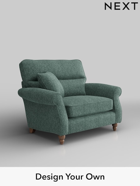 Cotswold Chenille/Mid Slate Teal Green Ashford Highback (H30935) | £1,025