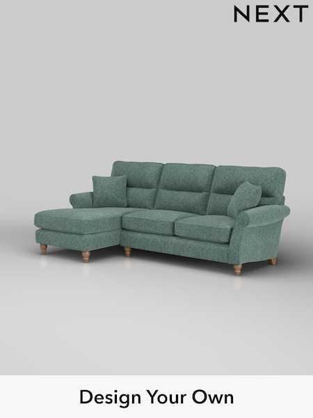 Cotswold Chenille/Mid Slate Teal Green Ashford Highback (H30935) | £2,050