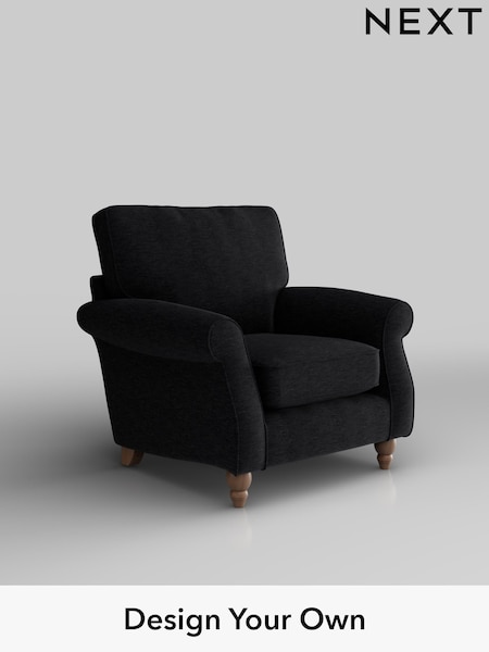 Fine Chenille Easy Clean/Black Ashford (H30941) | £875