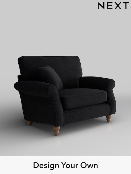 Fine Chenille Easy Clean/Black Ashford (H30941) | £975