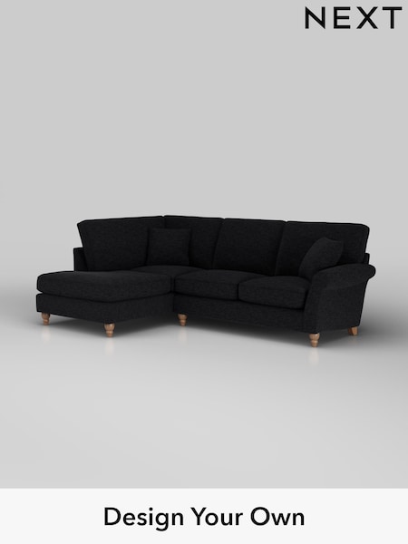Fine Chenille Easy Clean/Black Ashford (H30941) | £2,025