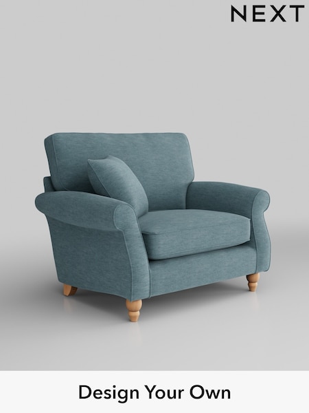 Fine Chenille Easy Clean/Mid Blue Ashford (H30942) | £975