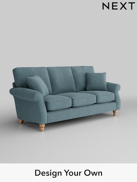 Fine Chenille Easy Clean/Mid Blue Ashford (H30942) | £1,375