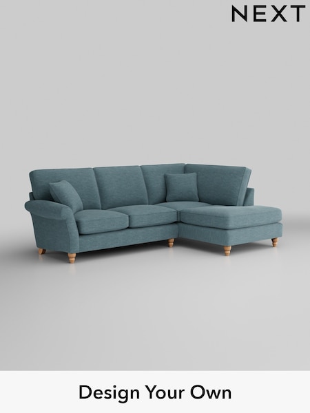 Fine Chenille Easy Clean/Mid Blue Ashford (H30942) | £2,025