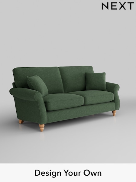 Fine Chenille Easy Clean/Mid Khaki Green Ashford (H30944) | £1,375