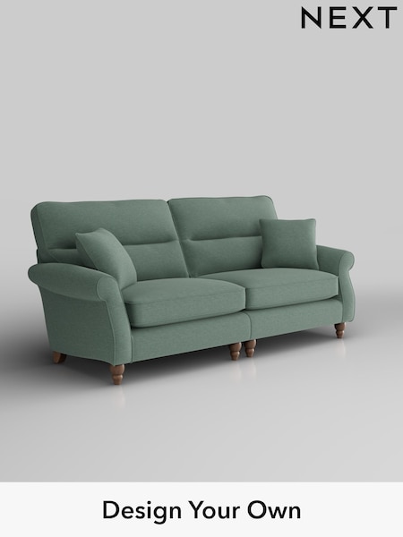 Fine Chenille Easy Clean/Light Forest Green Ashford Highback (H30958) | £1,525