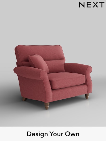 Fine Chenille Easy Clean/Mid Pink Ashford Highback (H30968) | £1,025