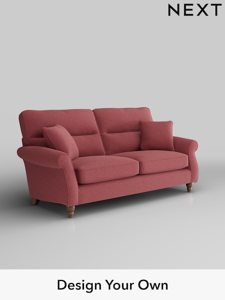 Fine Chenille Easy Clean/Mid Pink Ashford Highback (H30968) | £1,425