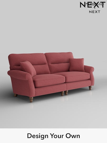 Fine Chenille Easy Clean/Mid Pink Ashford Highback (H30968) | £1,525