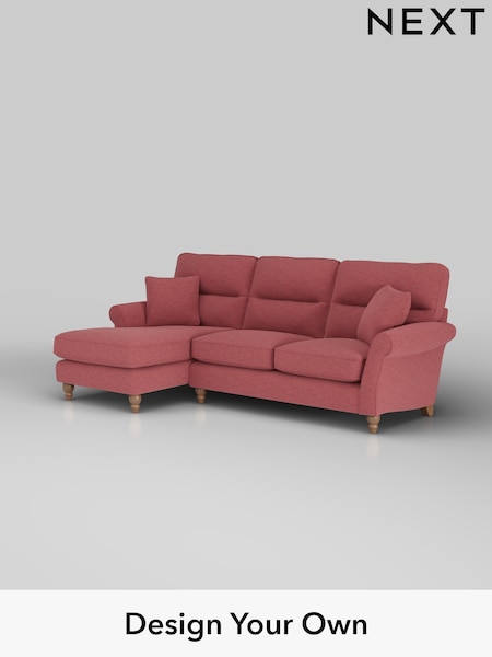 Fine Chenille Easy Clean/Mid Pink Ashford Highback (H30968) | £2,050