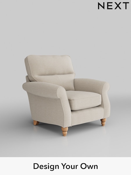 Fine Chenille Easy Clean/Oyster Ashford Highback (H30971) | £925