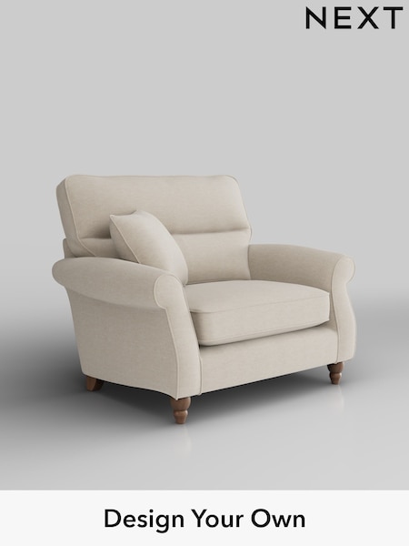 Fine Chenille Easy Clean/Oyster Ashford Highback (H30971) | £1,025